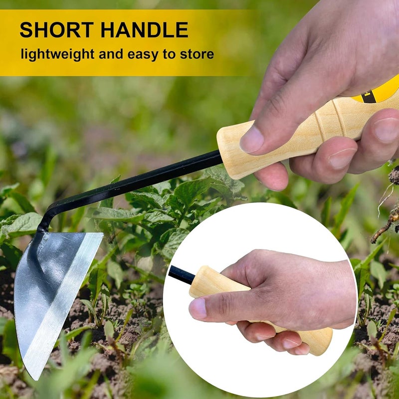 Hanpex Japanese Wide Blade Gardening Tools I Premium Quality Hand Hoes/Weeding Sickle Have Very Sharp Edge for Quick Work - Image 5